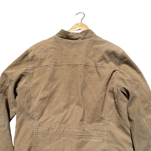Women’s Khaki Corduroy Shacket L Snap Front Jacket Western Casual Oversized - Picture 7 of 10